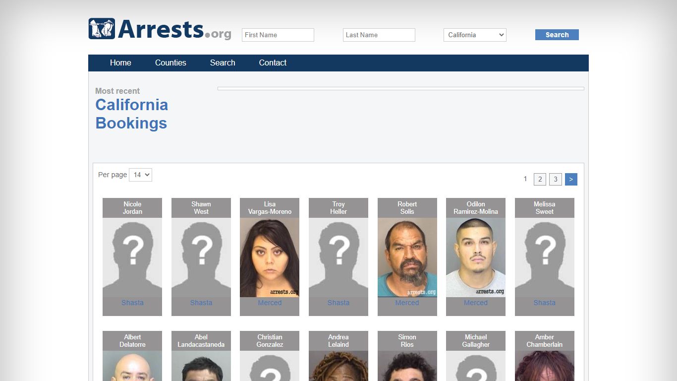 California Arrests and Inmate Search